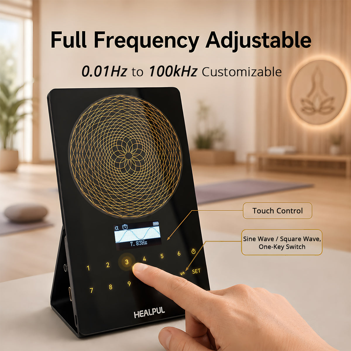 Schumann Generator Desktop Vertical Battery Rechargeable power + touch screen