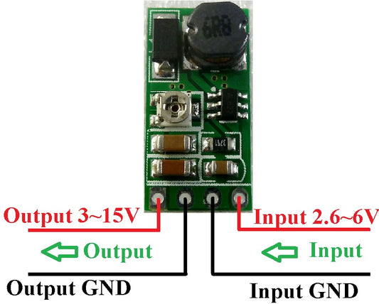 DD06AJSA 8W 2.6-6V to 3-15V Adjustable Output Board DC DC Boost Step up Converter Module