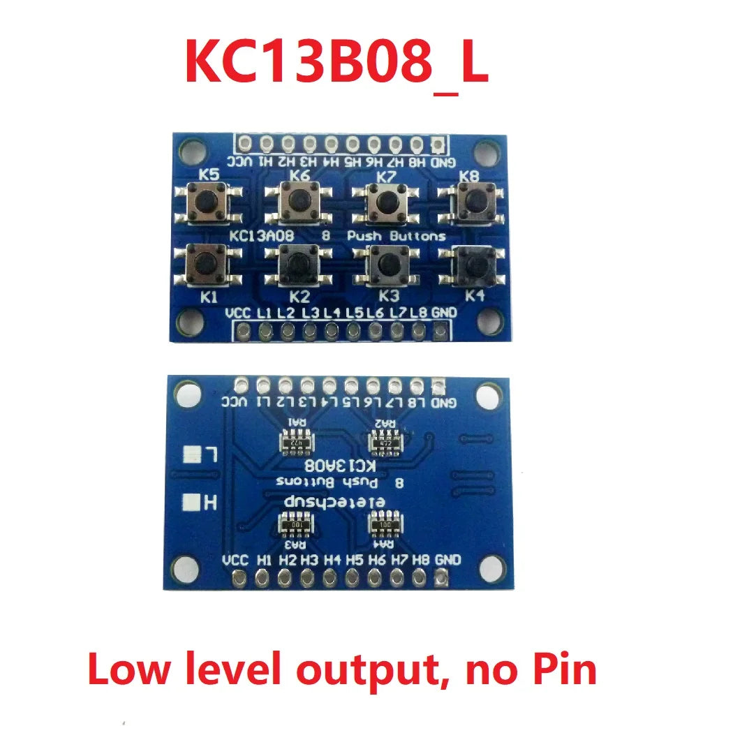 KC13A08 8-button Low High level Push Buttons module 8 Keyboard Keypad for Arduiuo DUE Breadboard Leonardo ZERO Tre Micro banana pi STM32
