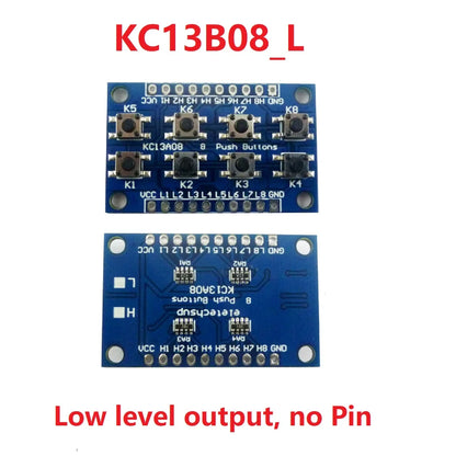 KC13A08 8-button Low High level Push Buttons module 8 Keyboard Keypad for Arduiuo DUE Breadboard Leonardo ZERO Tre Micro banana pi STM32