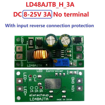 LD48AJTA 72W 1-3A DC 6V 9V 12V 24V 36V 48V Adjustable Constant Current LED Driver Module MCU IO PWM Controller Board