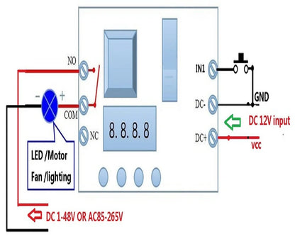 CE030 DC 12V Delay Relay Cycle Timer switch Module for Smart Home LED Solar Charger Motor camera PTZ Intelligent Lighting