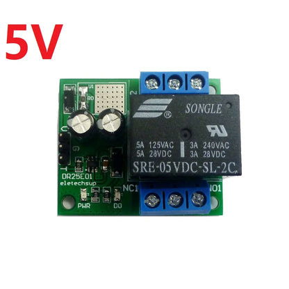 DR25E01 DC 5-24V 3-5A Flip-Flop Latch DPDT Relay Module Bistable Self-locking Double Switch Board for Arduiuo  MEGA AVR LED