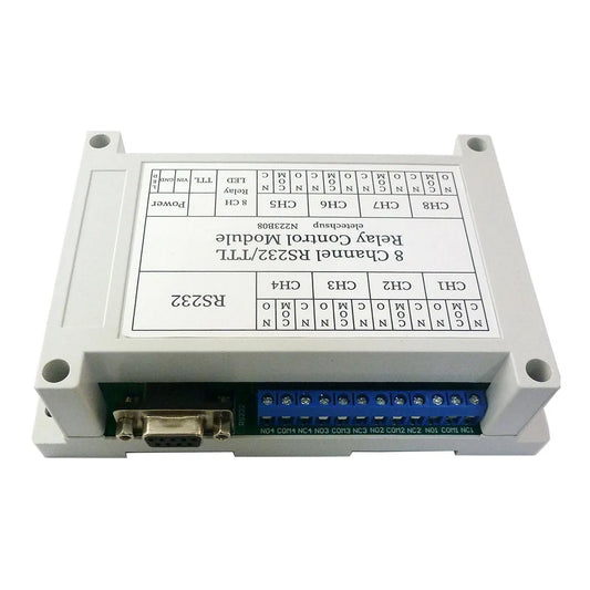 N223B08 8CH DC 12V RS232 Relay Module Serial port Remote Control Switch for PLC PLC IO expansion Board