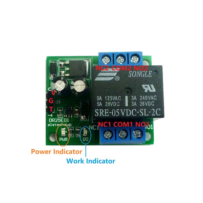 DR25E01 DC 5-24V 3-5A Flip-Flop Latch DPDT Relay Module Bistable Self-locking Double Switch Board for Arduiuo  MEGA AVR LED