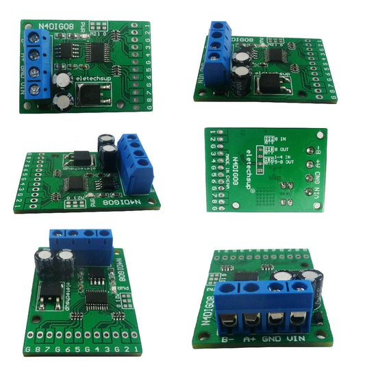 N4DIG08 8ch Input/Output UART RS485 Modbus RTU Controller PLC Expansion board for Arduiuo  MEGA NANO STM32 AVR PIC