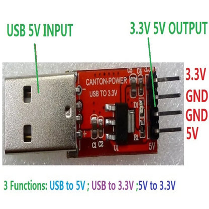 CE009 3 functions USB Power Supply Module 5V to 3.3V DC-DC Step-Down  Buck AMS1117 LDO Module