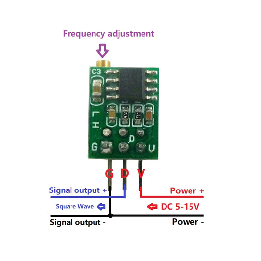 SG55A01 1Hz-6Khz Adjustable signal generator Square Wave generator Module for Arduiuo Smart Car NE555