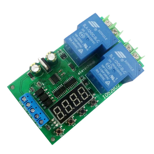 IO52B02 30A 12V Multifunction DC/AC Motor Forward & Reverse Controller 0.1-999.9S Delay Relay Module