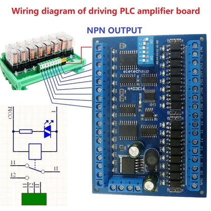 N4D3E16 DC 12V 24V 16 Input 16 Output RS485 Remote Control Switch PLC IO expansion Board 03 06 16 Modbus RTU Module