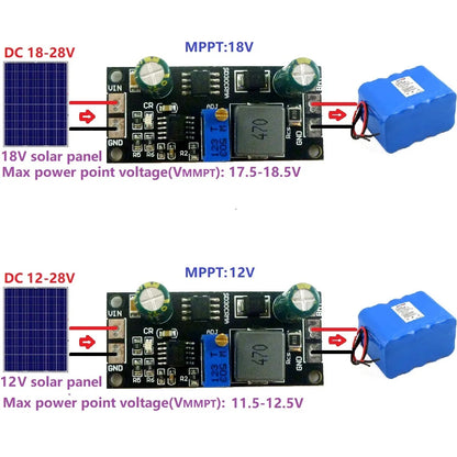 SD30CRMA MPPT 1A 3.2V 3.7V 3.8V 7.4V 11.1V 14.8V Lithium Battery Charger Module for 9V 12V 18V Solar panels