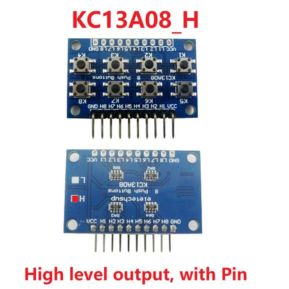 KC13A08 8-button Low High level Push Buttons module 8 Keyboard Keypad for Arduiuo DUE Breadboard Leonardo ZERO Tre Micro banana pi STM32