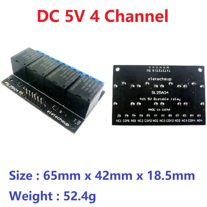 SL35B01 SL35B02 SL25A04 5V-24 1-4CH Flip-Flop Relay Module Bistable Self-locking Trigger Time Switch Turn on/off PLC Board
