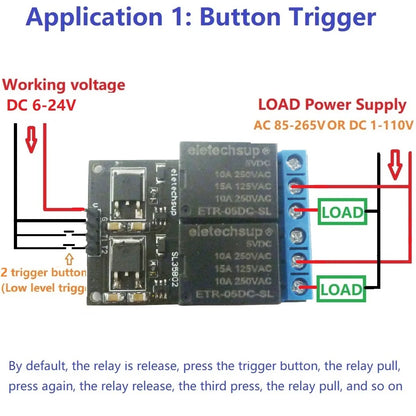 SL35B01 SL35B02 SL25A04 5V-24 1-4CH Flip-Flop Relay Module Bistable Self-locking Trigger Time Switch Turn on/off PLC Board