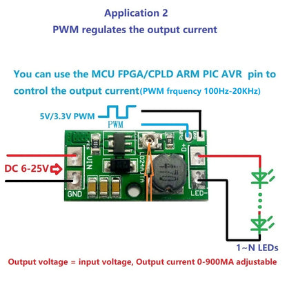 LD24AJTA DC 9V 12V 18V 24V 20W Adjustable LED Driver PWM Controller DC-DC Step-down Constant Current Converter