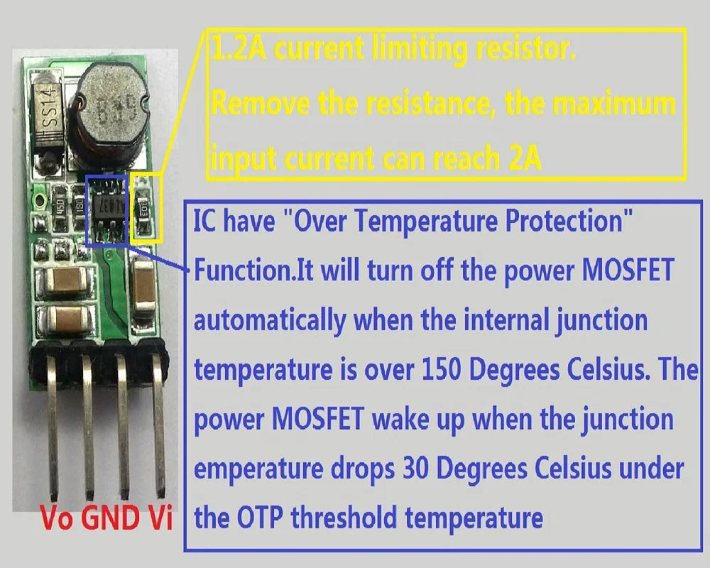2pcs dc dc converter step up boost module 5v to 12v for Arduiuo Breadboard Relay LED 315M 433M Wireless remote control