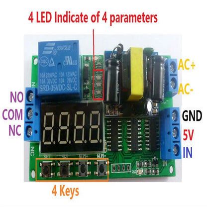 IO23B01 AC 110V 220V Multifunction Self-lock Relay PLC Cycle Timer Module Delay Time Switch