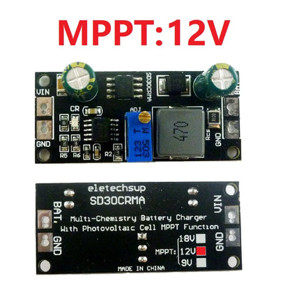 SD30CRMA MPPT 1A 3.2V 3.7V 3.8V 7.4V 11.1V 14.8V Lithium Battery Charger Module for 9V 12V 18V Solar panels