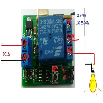 CE033C 315M DC 12V 1-5000S adjustable delay timer Wireless Relay Remote Switch
