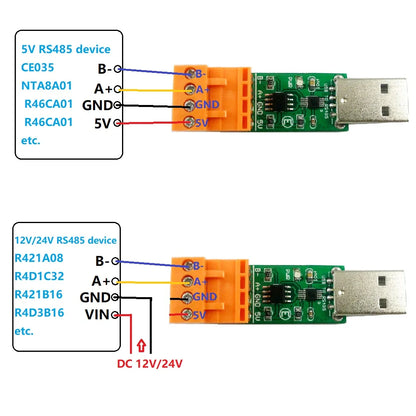 UD68B01 USB to RS485 Bus Converter Module CH340 Industrial grade IC SP485 for Arduiuo  NANO PLC MCU Modbus Relay Board
