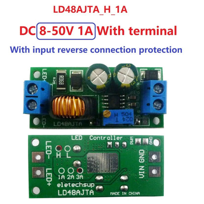 LD48AJTA 72W 1-3A DC 6V 9V 12V 24V 36V 48V Adjustable Constant Current LED Driver Module MCU IO PWM Controller Board