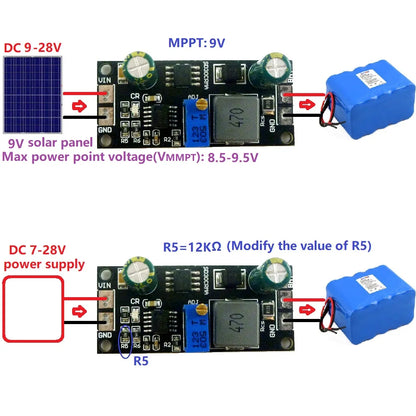 SD30CRMA MPPT 1A 3.2V 3.7V 3.8V 7.4V 11.1V 14.8V Lithium Battery Charger Module for 9V 12V 18V Solar panels