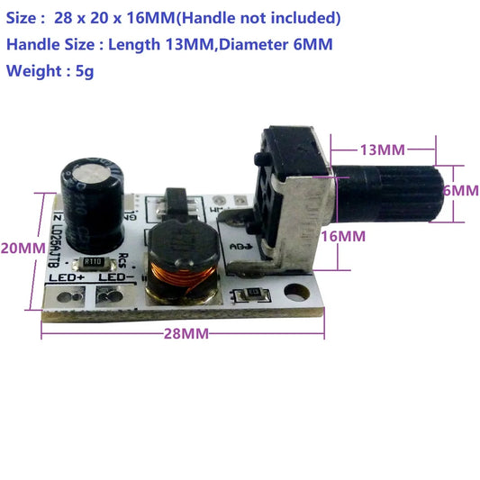 LD25AJTB DC 6-24V 20W Adjustable Brightness LED Driver PWM Controller DC-DC Step-down Constant Current Converter