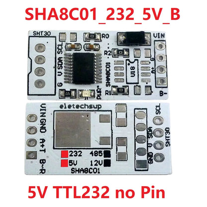 SHA8C01 -40-125Celsius  0-100%RH SHT30 SHT3X RS485 TTL232 Modbus Rtu Digital Temperature and Humidity Sensor Module