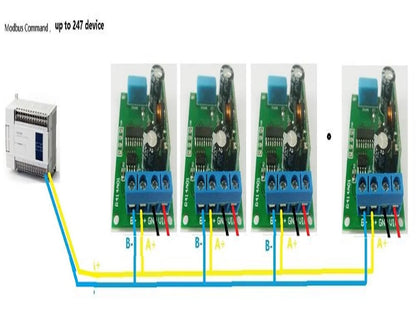 R414A01 DC 5V-23V RS485 Modbus Rtu Temperature & humidity sensor Remote acquisition monitor replace DHT11 DHT22 DS18B20 PT100