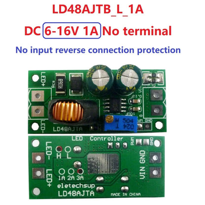 LD48AJTA 72W 1-3A DC 6V 9V 12V 24V 36V 48V Adjustable Constant Current LED Driver Module MCU IO PWM Controller Board