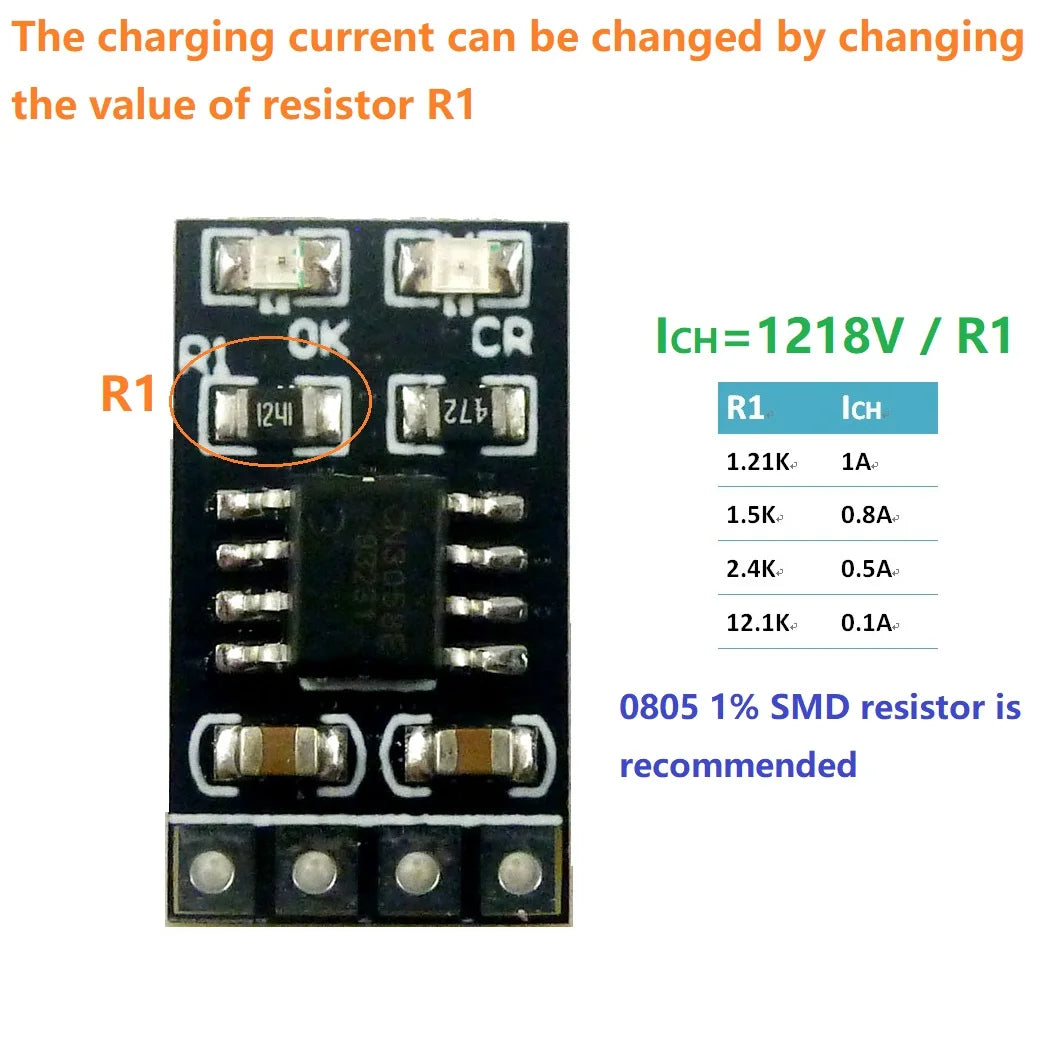 LIFECRMA Dedicated 3.2V LiFePO4 Battery Charger Module  3.6V 1A CV/ CC wtih Overvoltage Protection Automatic Recharge Low-Power Sleep Mod