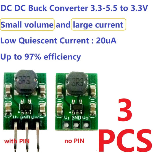 ND0533MA 3x 2A 3.7V 4.2V 4.5V 5V to 3.3V DC DC Buck Step Down Converter Module for Arduiuo  MEGA2560 Breadboard ESP8266 ESP-12 NodeMcu