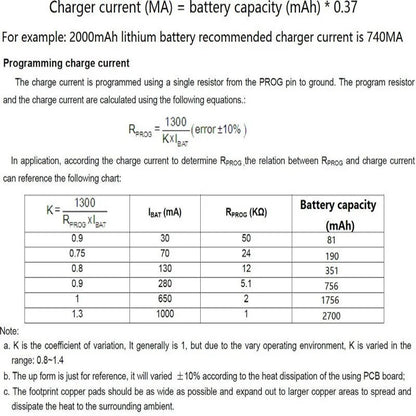DD07CRTA 50-1000MA Adjustable 3.7V 4.2V Li-ion Rechargeable lithium Battery Charger Module replace TP4056