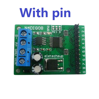 N4DIG08 8ch Input/Output UART RS485 Modbus RTU Controller PLC Expansion board for Arduiuo  MEGA NANO STM32 AVR PIC