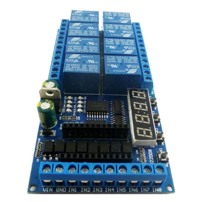 IO22D08 8ch DC 12V Pro mini Relay Shield Module PLC Board for Arduiuo  MEGE2560 Delay Self-locking Interlock Timer Switch