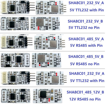 SHA8C01 -40-125Celsius  0-100%RH SHT30 SHT3X RS485 TTL232 Modbus Rtu Digital Temperature and Humidity Sensor Module