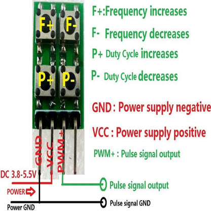 SG11A02 1-10kHz Duty Cycle & Frequency Adjustable PWM Square Wave Pulse Generator Module replace NE555 LM358 CD4017 DDS  AD9850