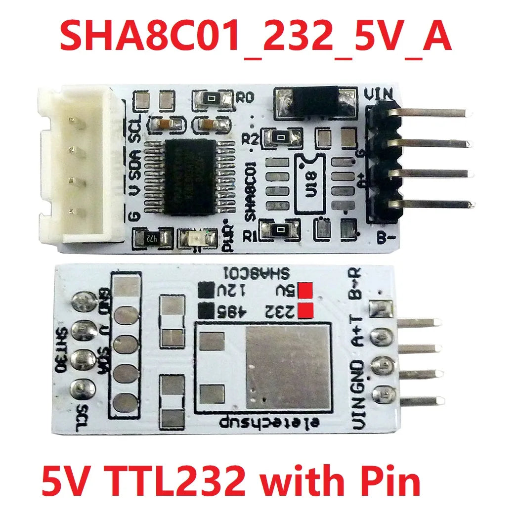 SHA8C01 -40-125Celsius  0-100%RH SHT30 SHT3X RS485 TTL232 Modbus Rtu Digital Temperature and Humidity Sensor Module