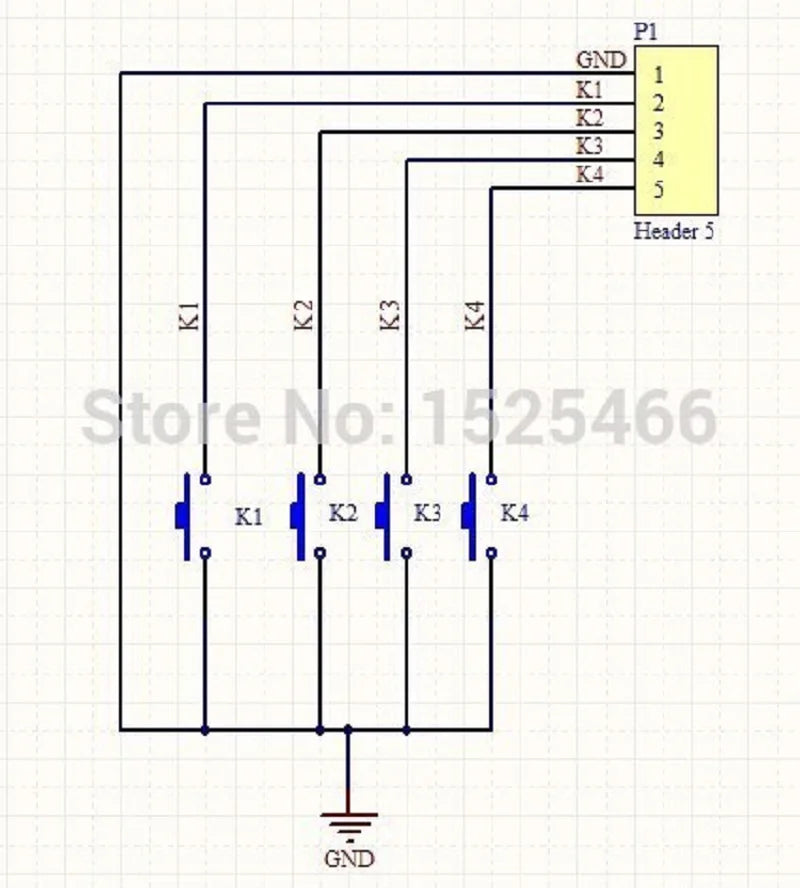 TB371 4 key mcu keyboard Matrix for Arduiuo  MEGA2560 DUE button  banana pi Breadboard switch FPGA CPLD STM32