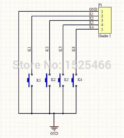 TB371 4 key mcu keyboard Matrix for Arduiuo  MEGA2560 DUE button  banana pi Breadboard switch FPGA CPLD STM32