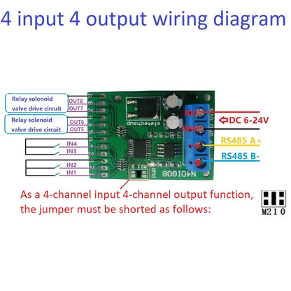 N4DIG08 8ch Input/Output UART RS485 Modbus RTU Controller PLC Expansion board for Arduiuo  MEGA NANO STM32 AVR PIC