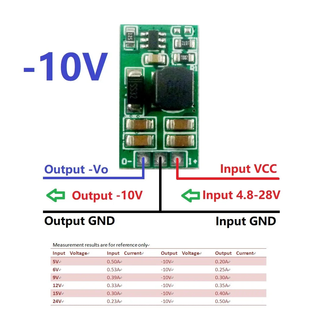 DDUB12NA mini 3W 5V 6V 9V 12V 15V 24V to -5V -10V -12V-15V  Positive to Negative Voltage DC DC Boost-Buck Converter Board for ADC LCD OP