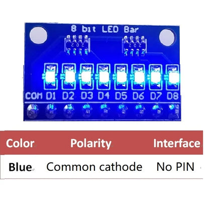 DM41A08 DM41B08 3.3V 5V 8 Bit Blue/Red Common anode/cathode LED indicator Module diy kit for Arduiuo  4 nodemcu