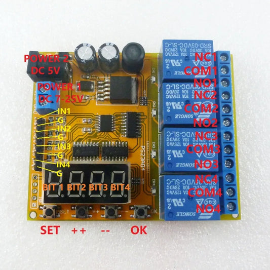 PS23A04 5V 12V 24V 4CH Multifunction Voltage Control Relay lithium Lead-acid Battery Charge and discharge protector