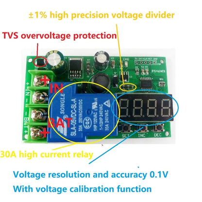 PS46A01 Multifunction Lead-acid Lithium Battery Charging Controller Module Protection Board Voltmeter UPS diy 6-60V