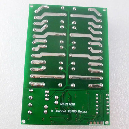 R421A08 8 Channel DC 12V RS485 Relay Module Modbus RTU 485 Remote Control Switch for PLC PTZ Camera Security Monitoring