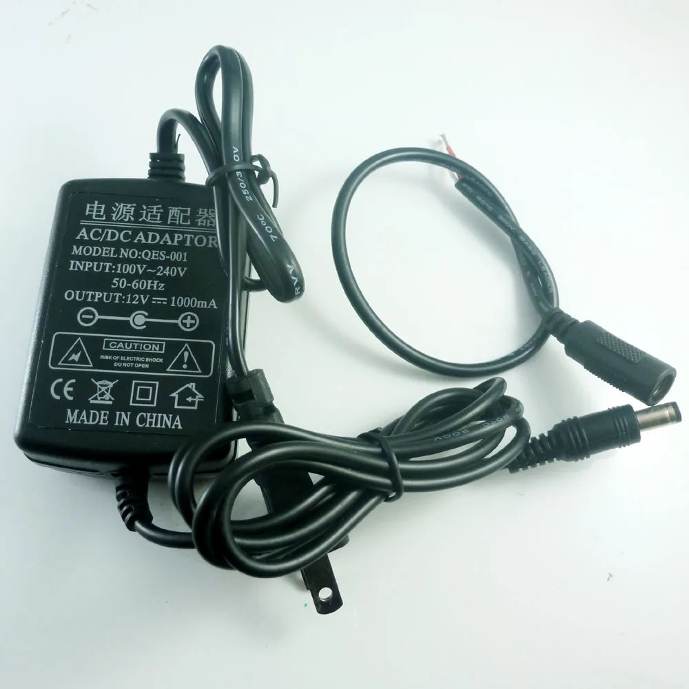 PWR_12VDC_1A 1A AC DC Adaptor Input 110V 220V to 12V 1A 50Hz 60Hz for  Wifi RS485 RS232 Relay 315M 433M rf Wireless Controller LED