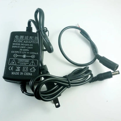 PWR_12VDC_1A 1A AC DC Adaptor Input 110V 220V to 12V 1A 50Hz 60Hz for  Wifi RS485 RS232 Relay 315M 433M rf Wireless Controller LED
