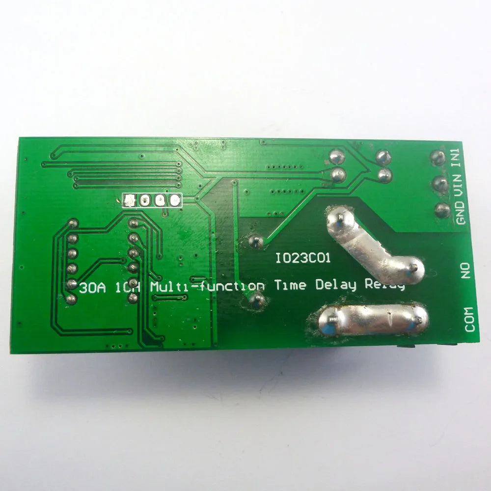 IO23C01 DC 12V 24V  30A Multifunction Timer Delay Relay Module High Power On/Off Adjustable for PLC Motor LED Car
