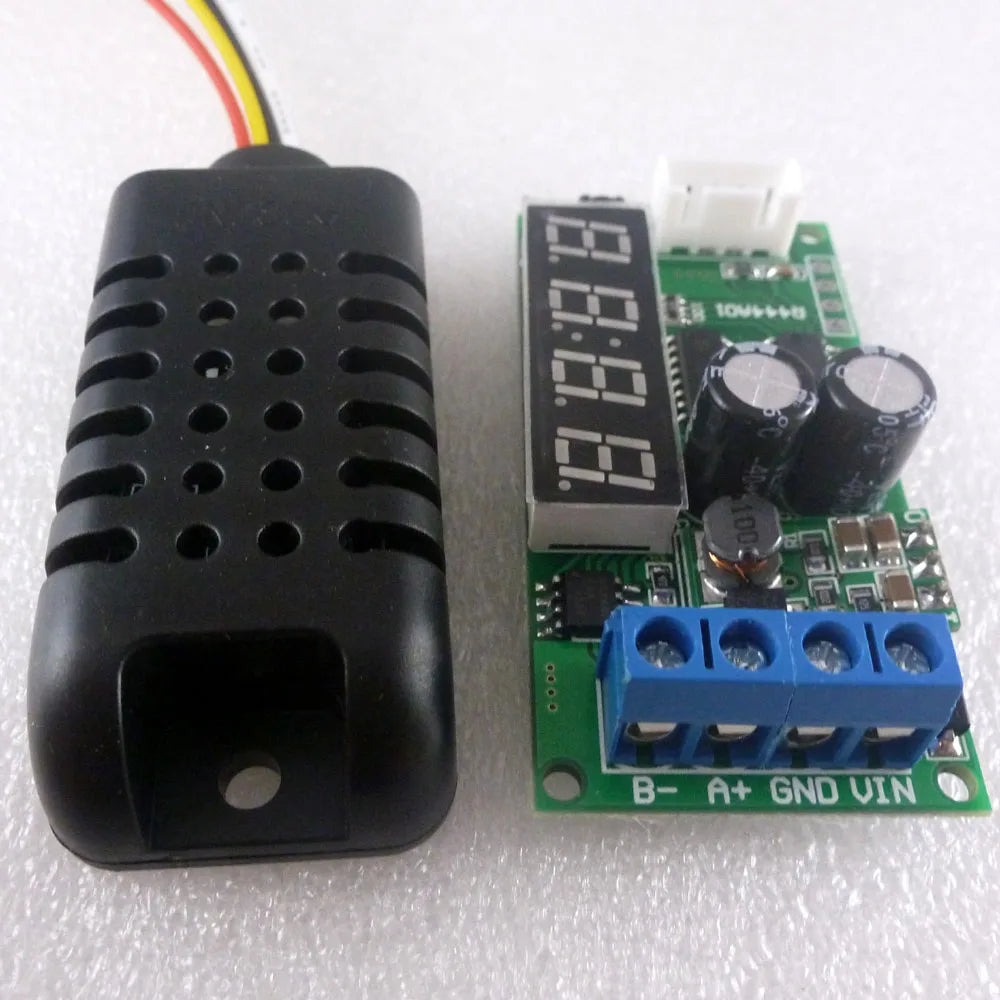 R444A01 DC 5-24V RS485 Modbus RTU Digital Display with External Temperature and Humidity sensor AM2320 Module repl DS18B20 SHT10 SHT20